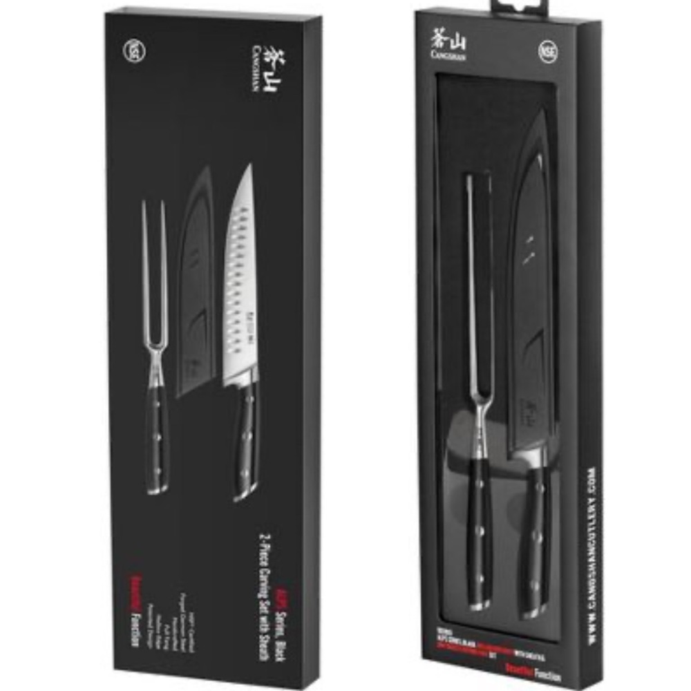 Cangshan Alps Series 2pc Carving Set with Sheath. New in box